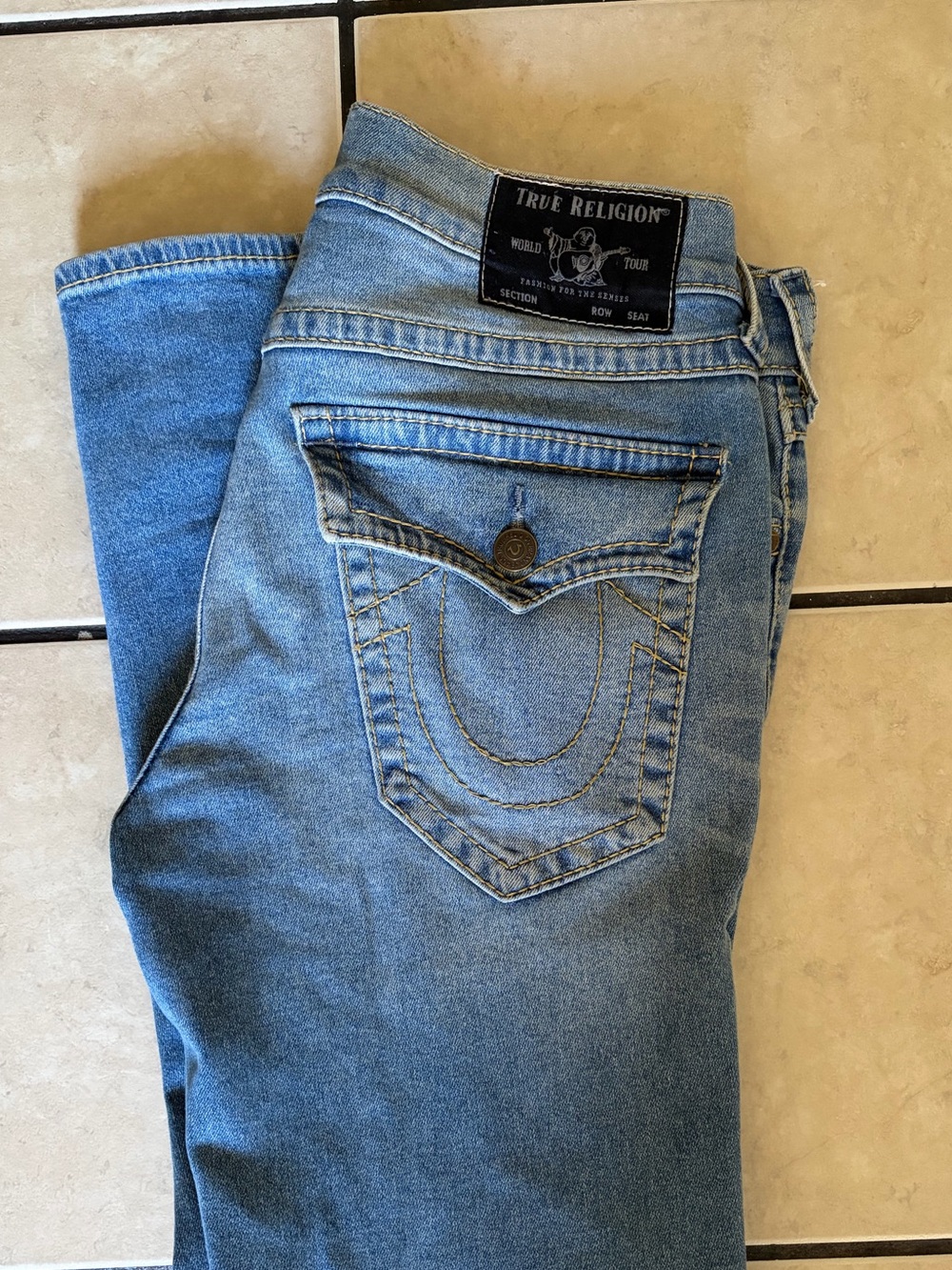 True Religion Men’s Light Wash Jeans